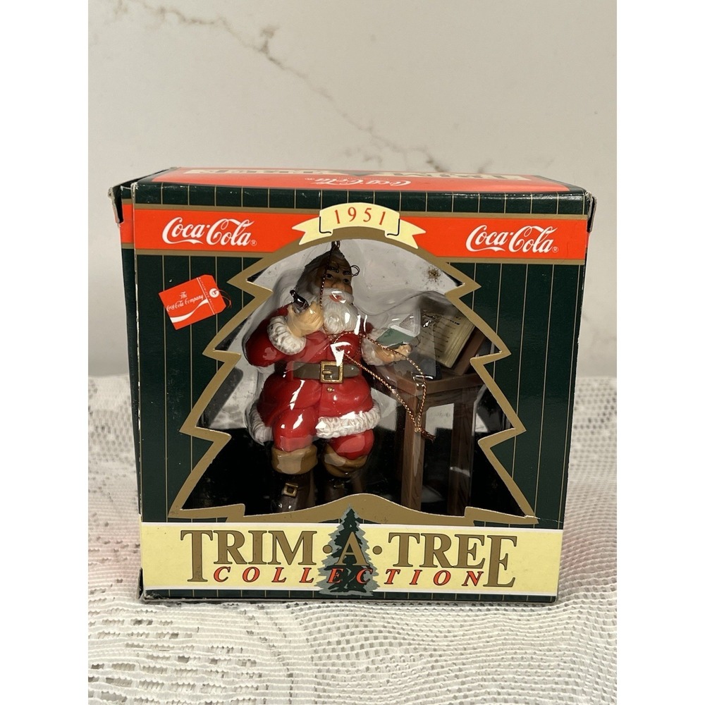 Coca-Cola Trim A Tree Santa's List 1997 Ornament Enesco w Box Vintage - Picture 13 of 16